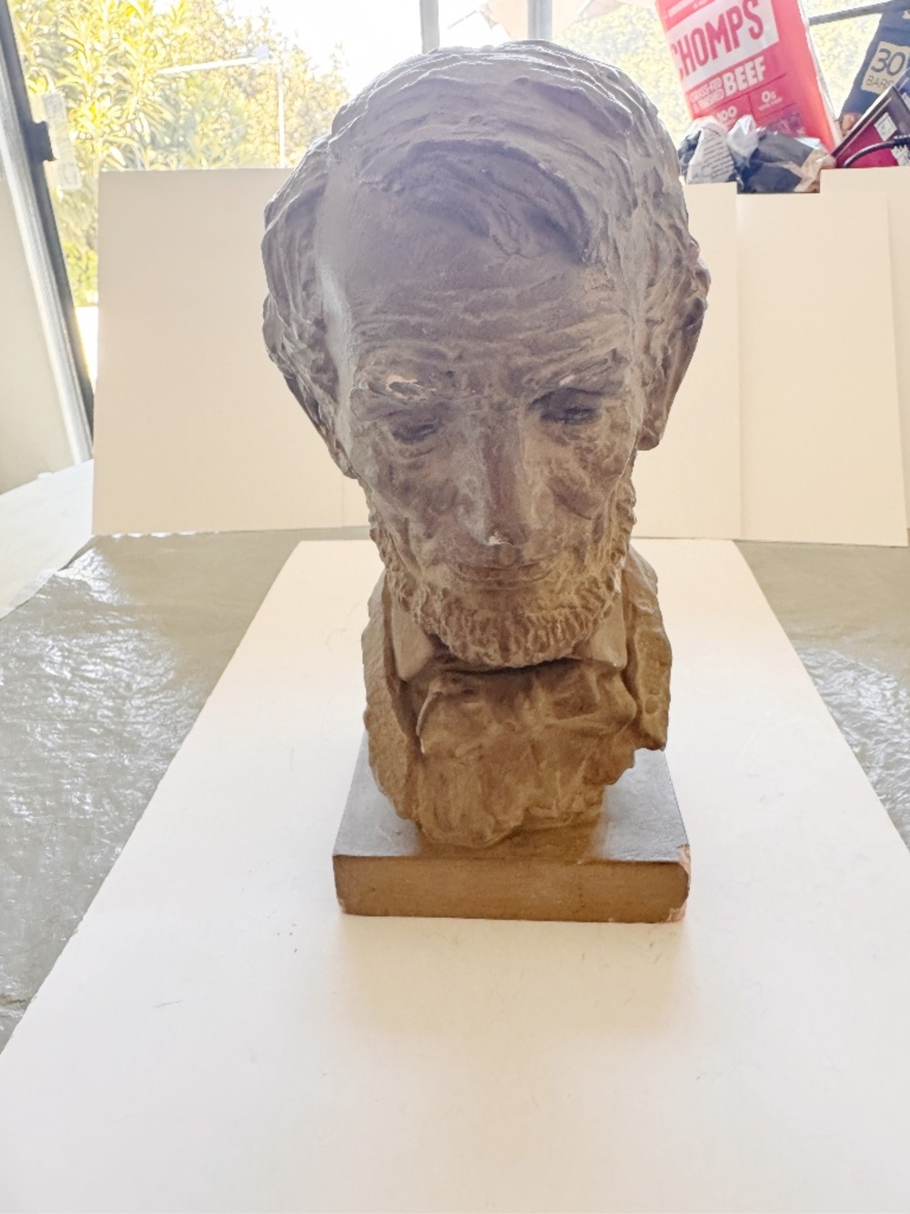 Vintage Signed Jo Davidson 10” Abraham Lincoln Bust Figurine Statue As Is Read